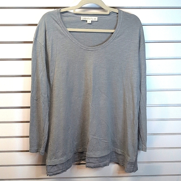 FLAX Urban FLAX cotton knit/linen top Size Small - Picture 1 of 5